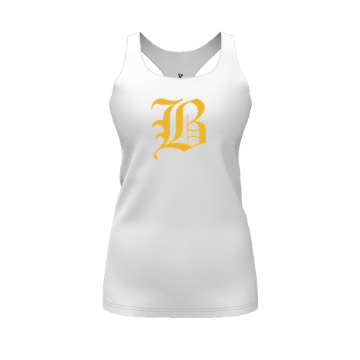 [FT0TRBWH-FYS-LOGO1] Decker Racerback Tank Top (Female Youth S, White, Logo 1)