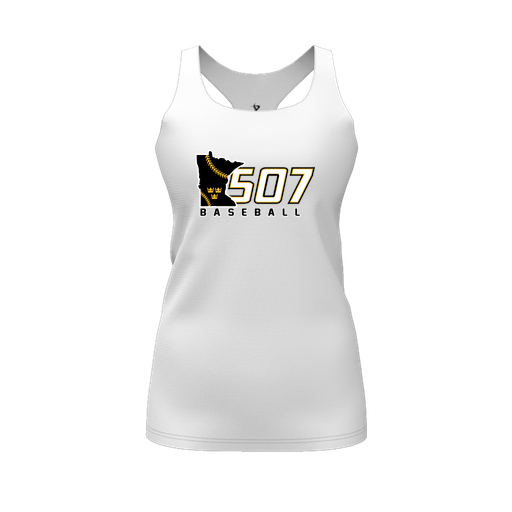 [FT0TRBWH-FYS-LOGO2] Decker Racerback Tank Top (Female Youth S, White, Logo 2)