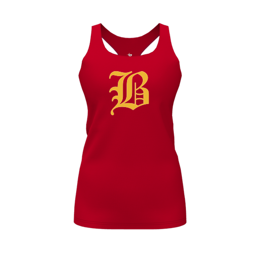 [FT0TRBRD-FYS-LOGO1] Decker Racerback Tank Top (Female Youth S, Red, Logo 1)