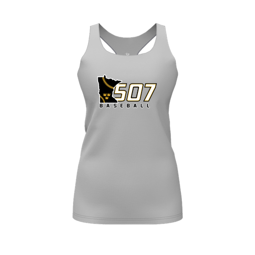 [FT0TRBGY-FYS-LOGO2] Decker Racerback Tank Top (Female Youth S, Gray, Logo 2)