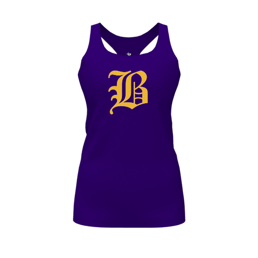 [FT0TRBPP-FYS-LOGO1] Decker Racerback Tank Top (Female Youth S, Purple, Logo 1)