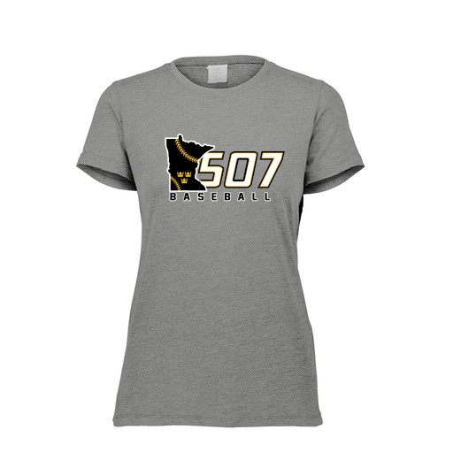[FTSCUBGY-FAXS-LOGO2] Decker Women's Tri-Blend T-Shirt - Short Sleeve (Female Adult XS, Gray, Logo 2)