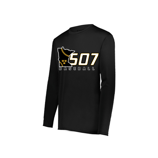 [222822.080.XS-LOGO2] Men's LS Smooth Sport Shirt (Adult XS, Black, Logo 2)