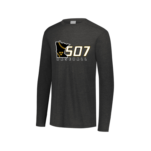[FTLCUBBK-AXS-LOGO2] Decker Men's Tri-Blend T-Shirt - Long Sleeve (Adult XS, Black, Logo 2)