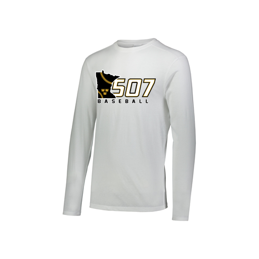 [FTLCUBWH-YS-LOGO2] Decker Youth Tri-Blend T-Shirt - Long Sleeve (Youth S, White, Logo 2)