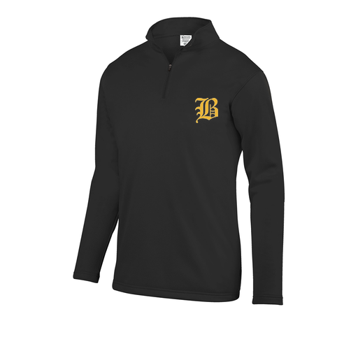 [FOLQFFBK-YS-LOGO1] Decker Youth FlexFleece 1/4 Zip (Youth S, Black, Logo 1)