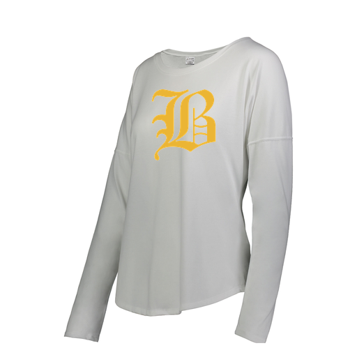 [FTLCUBWH-FAS-LOGO1] Decker Women's Tri-Blend T-Shirt - Long Sleeve (Female Adult S, White, Logo 1)