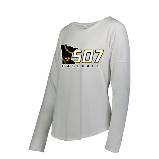 [FTLCUBWH-FAS-LOGO2] Decker Women's Tri-Blend T-Shirt - Long Sleeve (Female Adult S, White, Logo 2)