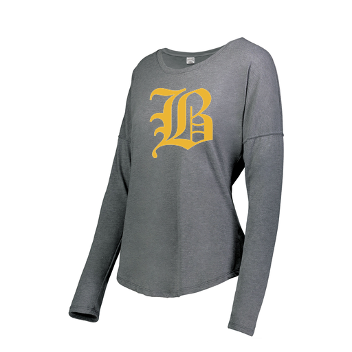 [FTLCUBGY-FAS-LOGO1] Decker Women's Tri-Blend T-Shirt - Long Sleeve (Female Adult S, Gray, Logo 1)