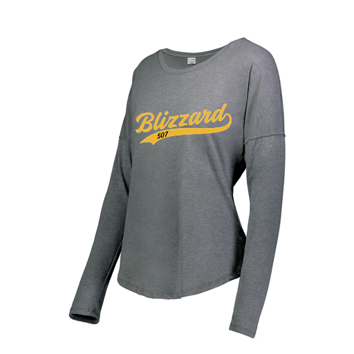 [FTLCUBGY-FAS-LOGO3] Decker Women's Tri-Blend T-Shirt - Long Sleeve (Female Adult S, Gray, Logo 3)